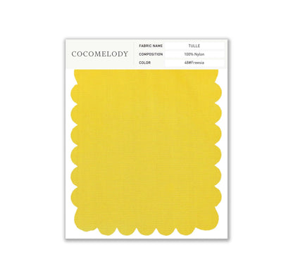 Tulle Fabric Swatch in Single Color SWTU16002 - COCOMELODY
