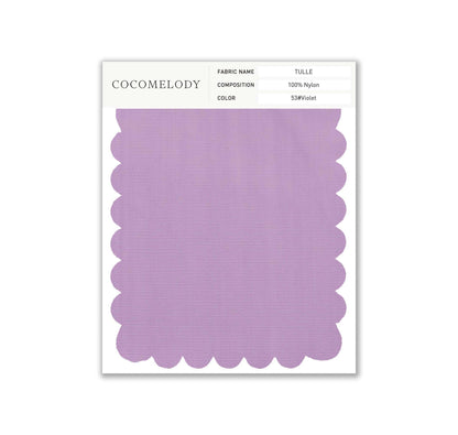 Tulle Fabric Swatch in Single Color SWTU16002 - COCOMELODY