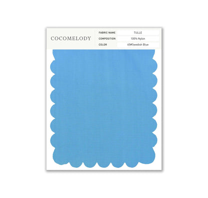 Tulle Fabric Swatch in Single Color SWTU16002 - COCOMELODY