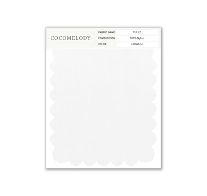 Tulle Fabric Swatch in Single Color SWTU16002 - COCOMELODY