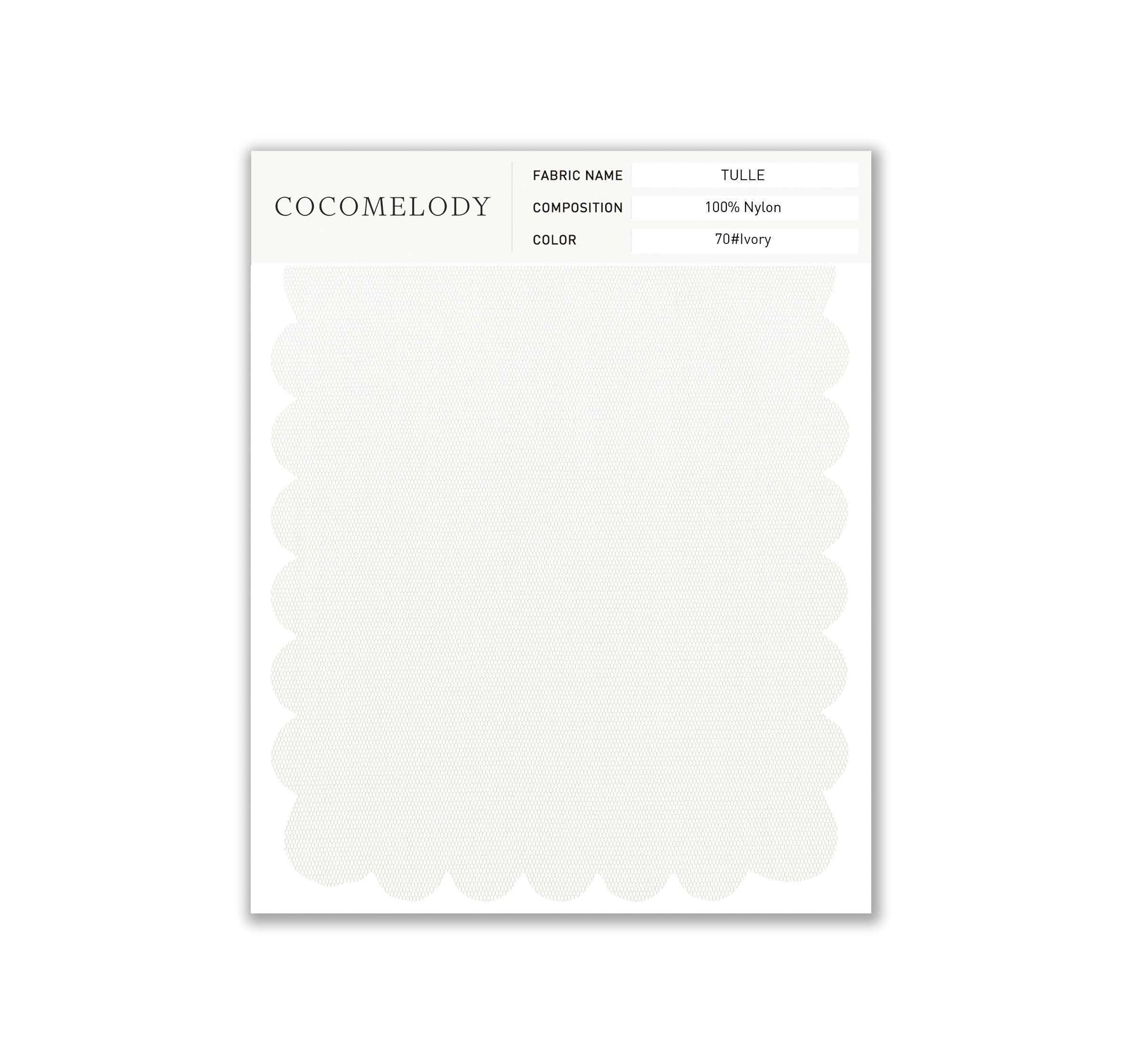 Tulle Fabric Swatch in Single Color SWTU16002 - COCOMELODY