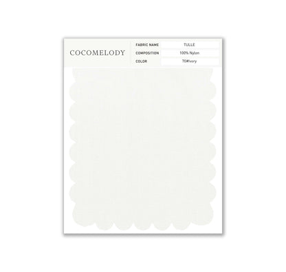 Tulle Fabric Swatch in Single Color SWTU16002 - COCOMELODY