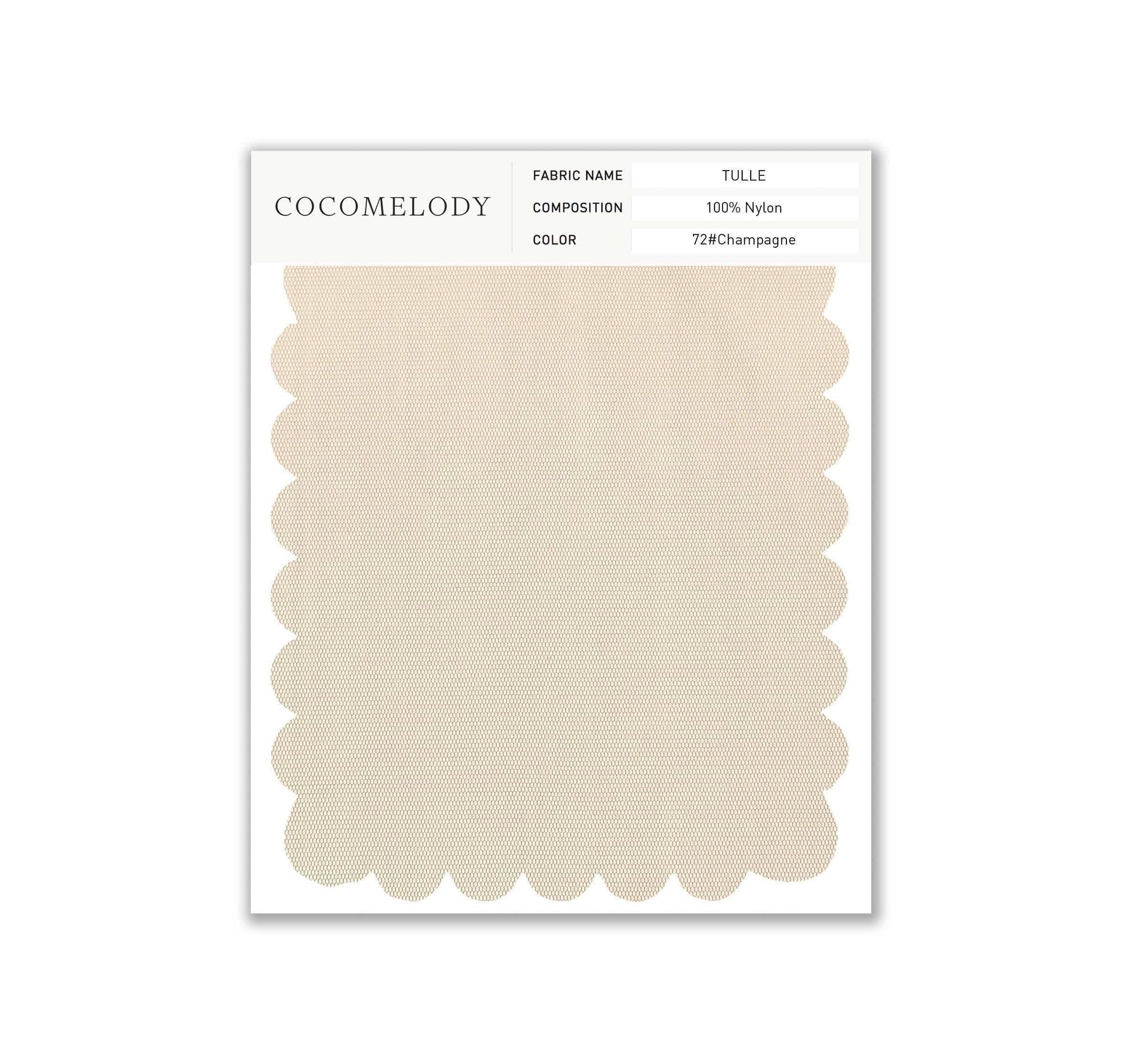 Tulle Fabric Swatch in Single Color SWTU16002 - COCOMELODY