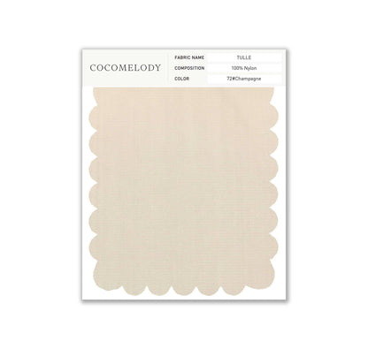 Tulle Fabric Swatch in Single Color SWTU16002 - COCOMELODY