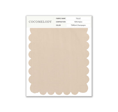 Tulle Fabric Swatch in Single Color SWTU16002 - COCOMELODY