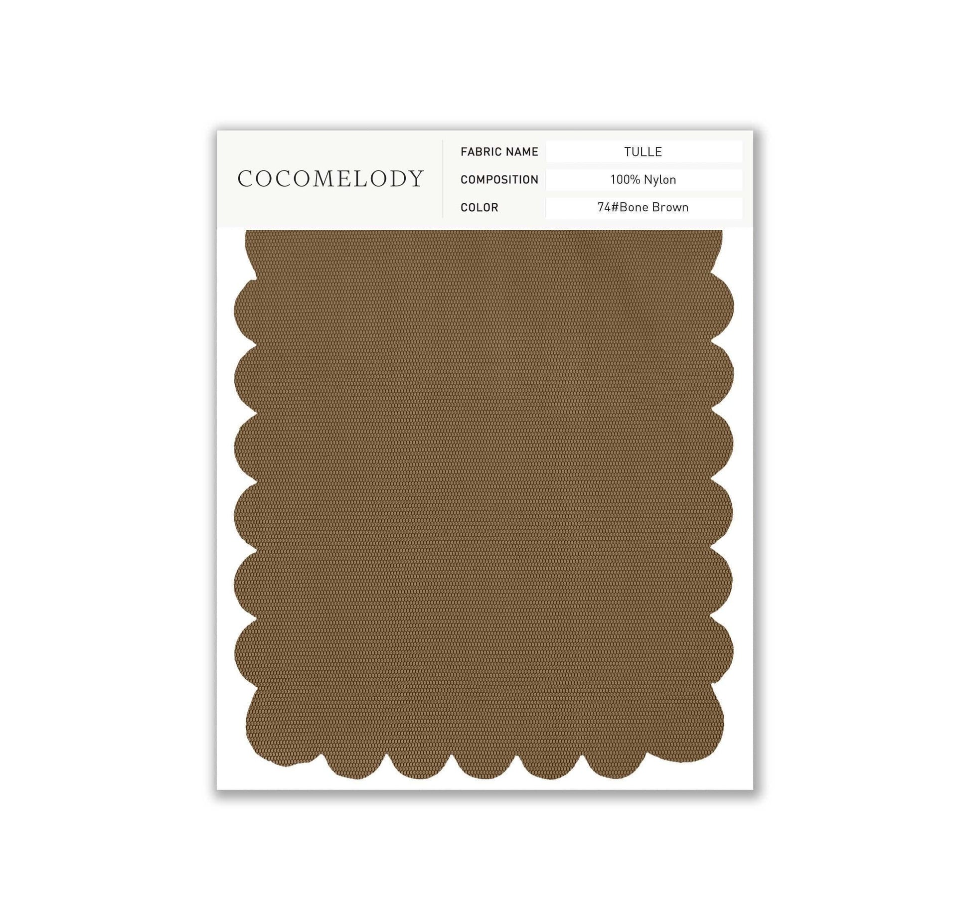 Tulle Fabric Swatch in Single Color SWTU16002 - COCOMELODY