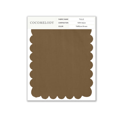 Tulle Fabric Swatch in Single Color SWTU16002 - COCOMELODY