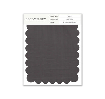 Tulle Fabric Swatch in Single Color SWTU16002 - COCOMELODY