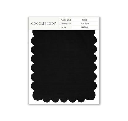 Tulle Fabric Swatch in Single Color SWTU16002 - COCOMELODY