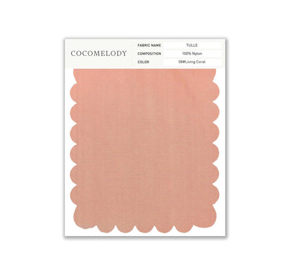 Tulle Fabric Swatch in Single Color SWTU16002 - COCOMELODY
