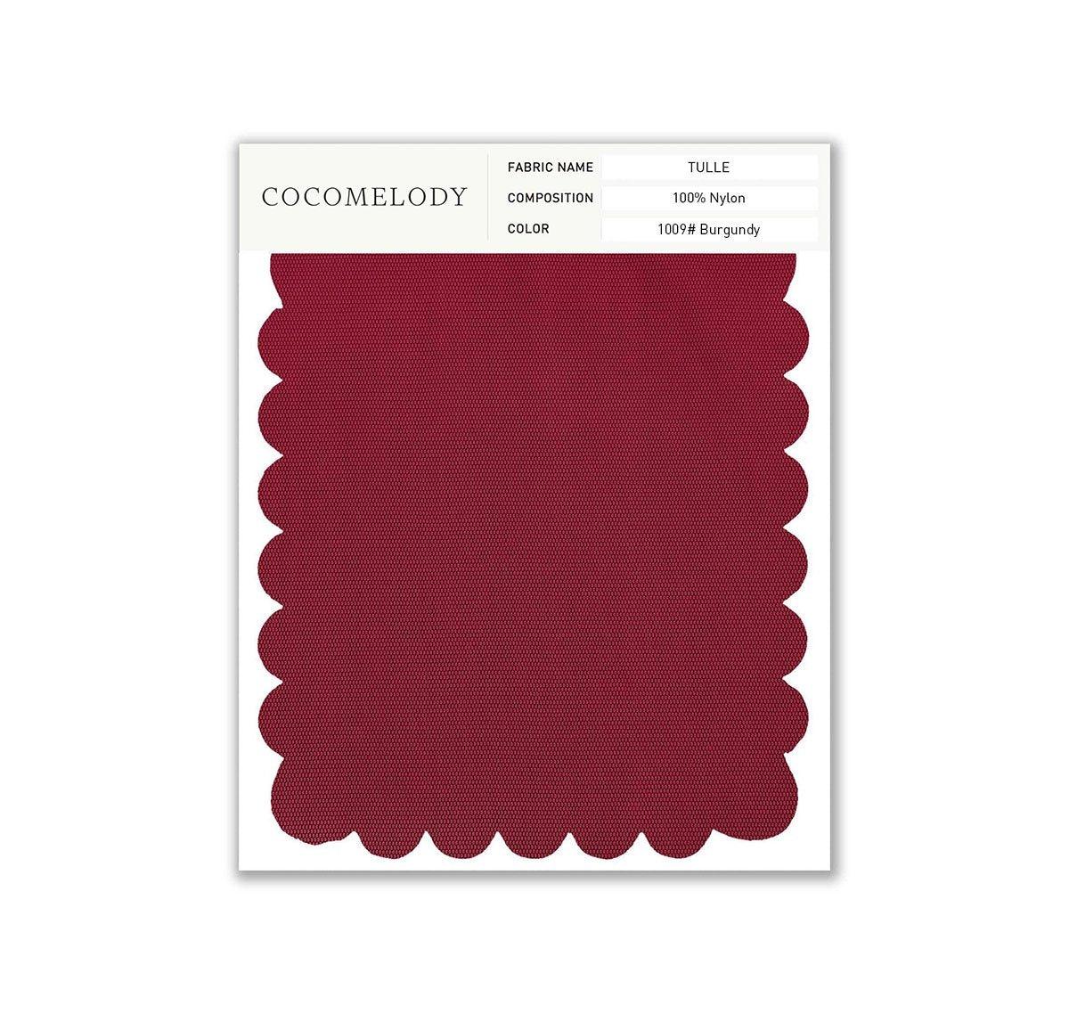 Tulle Fabric Swatch in Single Color SWTU16002 - COCOMELODY