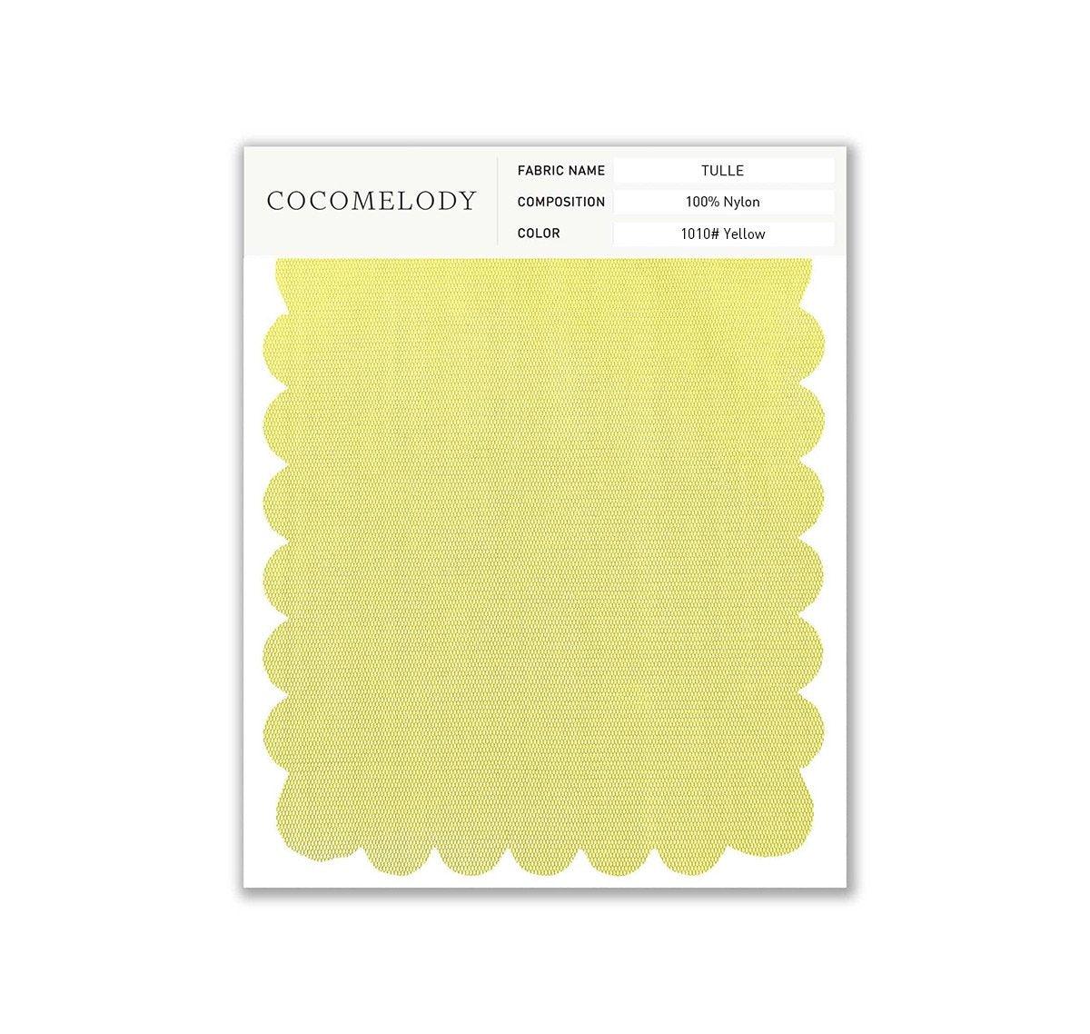 Tulle Fabric Swatch in Single Color SWTU16002 - COCOMELODY