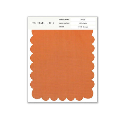 Tulle Fabric Swatch in Single Color SWTU16002 - COCOMELODY
