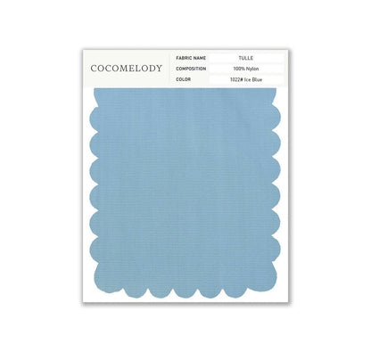 Tulle Fabric Swatch in Single Color SWTU16002 - COCOMELODY