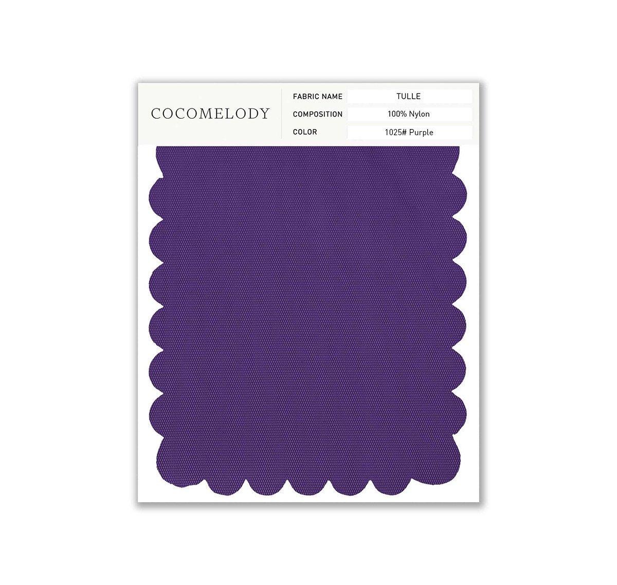 Tulle Fabric Swatch in Single Color SWTU16002 - COCOMELODY