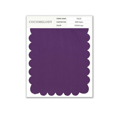 Tulle Fabric Swatch in Single Color SWTU16002