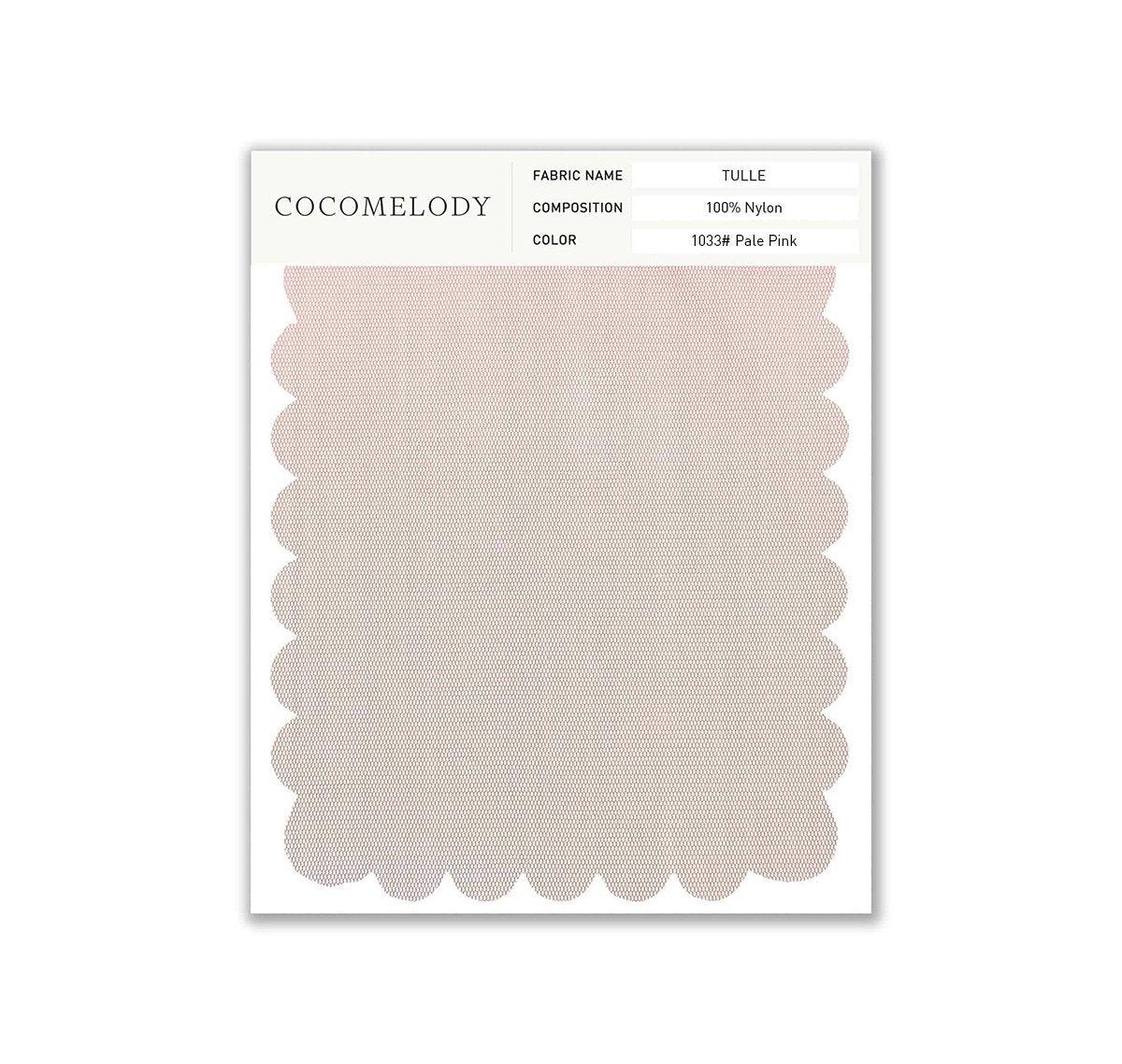 Tulle Fabric Swatch in Single Color SWTU16002 - COCOMELODY