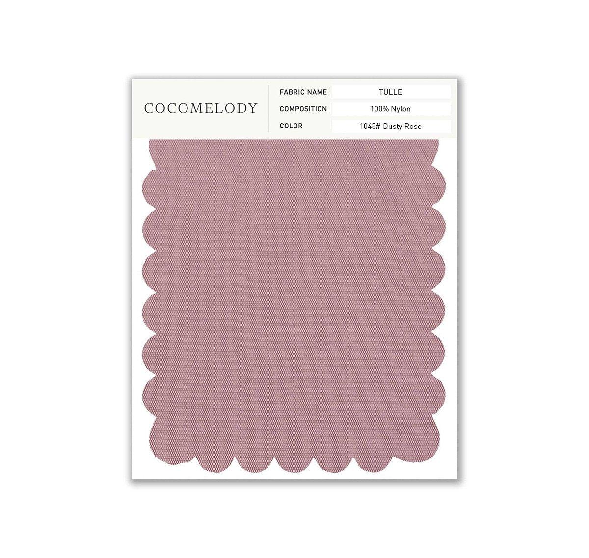 Tulle Fabric Swatch in Single Color SWTU16002 - COCOMELODY