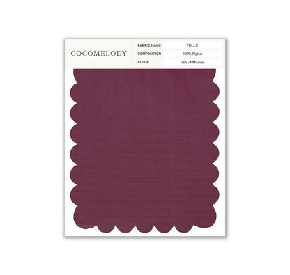 Tulle Fabric Swatch in Single Color SWTU16002 - COCOMELODY