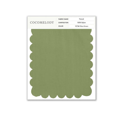 Tulle Fabric Swatch in Single Color SWTU16002 - COCOMELODY