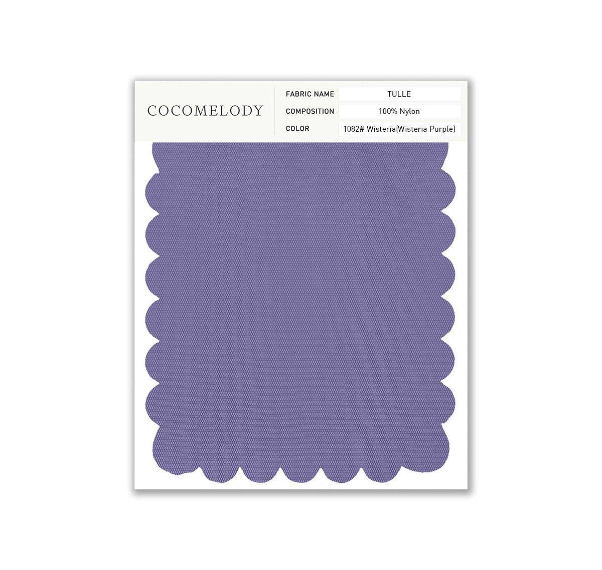 Tulle Fabric Swatch in Single Color SWTU16002 - COCOMELODY