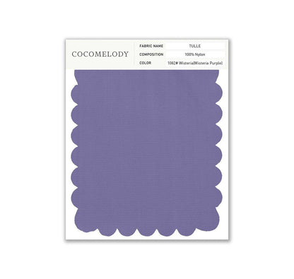 Tulle Fabric Swatch in Single Color SWTU16002 - COCOMELODY