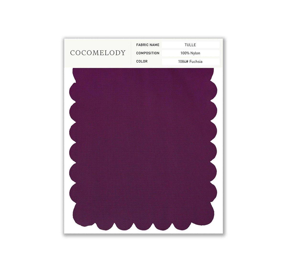 Tulle Fabric Swatch in Single Color SWTU16002 - COCOMELODY