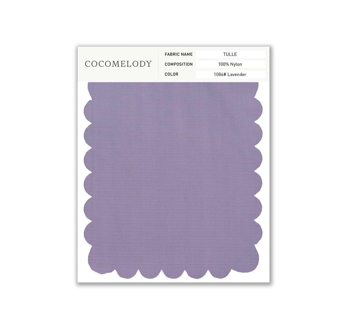 Tulle Fabric Swatch in Single Color SWTU16002 - COCOMELODY