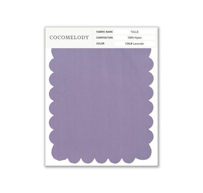 Tulle Fabric Swatch in Single Color SWTU16002 - COCOMELODY