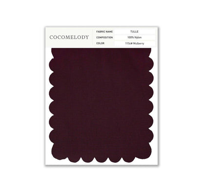 Tulle Fabric Swatch in Single Color SWTU16002 - COCOMELODY