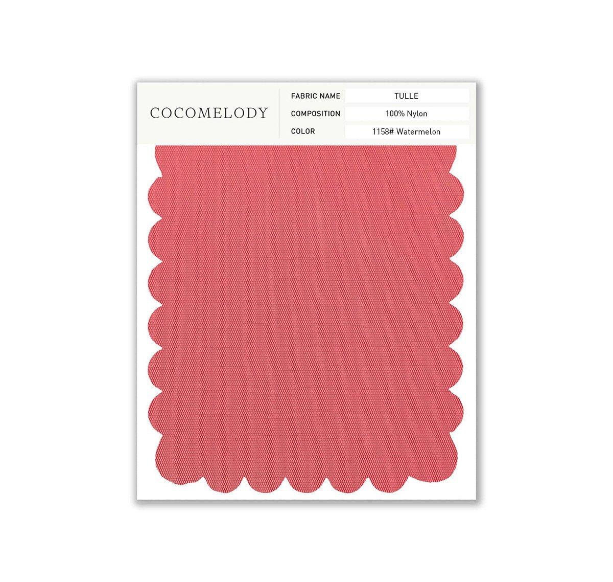 Tulle Fabric Swatch in Single Color SWTU16002 - COCOMELODY