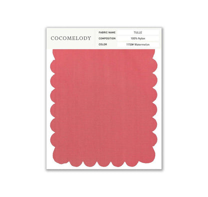 Tulle Fabric Swatch in Single Color SWTU16002 - COCOMELODY