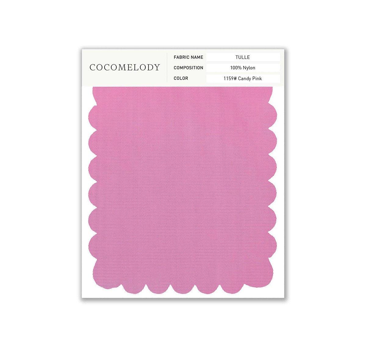 Tulle Fabric Swatch in Single Color SWTU16002 - COCOMELODY