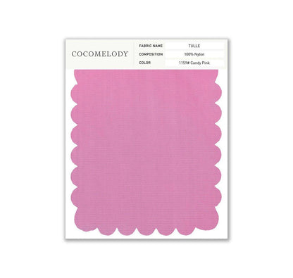 Tulle Fabric Swatch in Single Color SWTU16002 - COCOMELODY