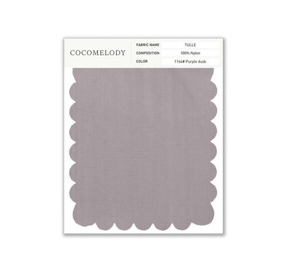 Tulle Fabric Swatch in Single Color SWTU16002 - COCOMELODY