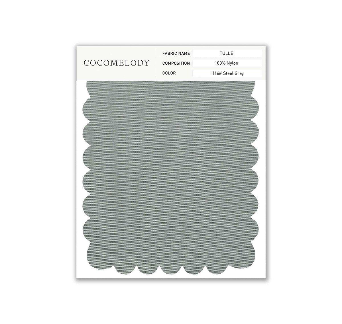 Tulle Fabric Swatch in Single Color SWTU16002 - COCOMELODY