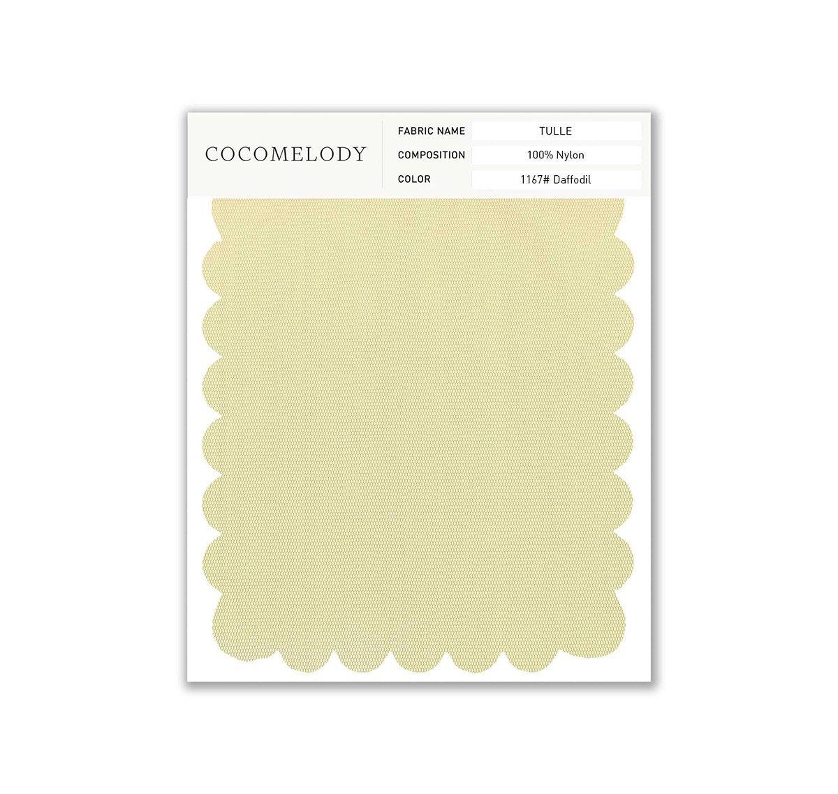 Tulle Fabric Swatch in Single Color SWTU16002 - COCOMELODY
